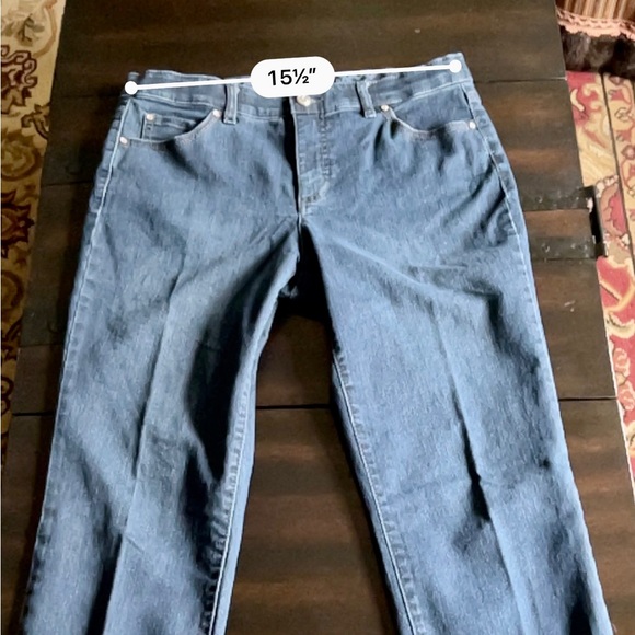 JM Collection Straight Leg Embellished Denim Jeans. - Picture 4 of 10
